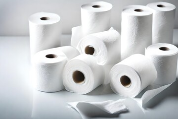 toilet paper isolated on white