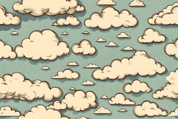 Fototapeta premium seamless background with clouds