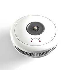 of Smoke Detector on White Background