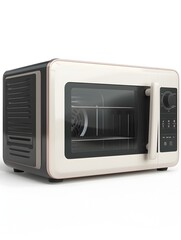 Obraz premium Compact Microwave on White Background