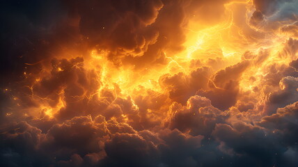golden thunder in the dark cloud