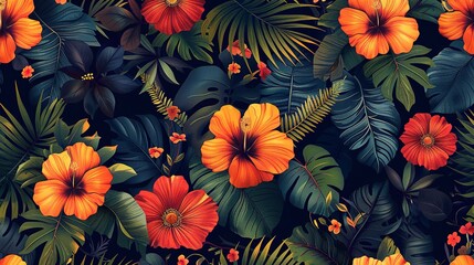 Leafy Whispers: Seamless Botanical Tile Pattern