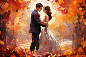 Autumn weddings - Generative AI