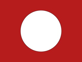 Simple white round shape on red background suitable for banner and texts