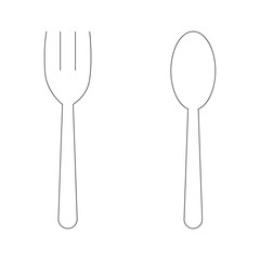 fork and spoon restaurant icon isolated on white background. vector Illustration. eps 10. fork icon. fork and spoon icon.