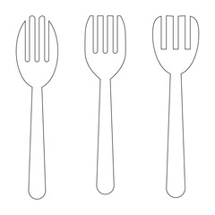 fork and spoon restaurant icon isolated on white background. vector Illustration. eps 10. fork icon. fork and spoon icon.