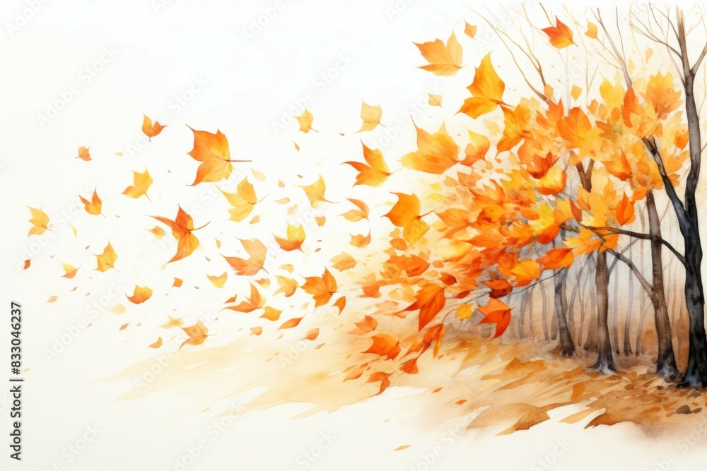 Canvas Prints Falling leaves - Generative AI