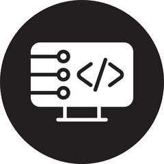 coding glyph icon