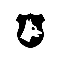 police dog concept line icon. Simple element illustration. police dog concept outline symbol design.