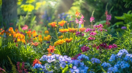 Amongst the vibrant colors and fragrant blossoms of the flower garden, one can find solace and peace.