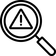 Risk Research Line Icon