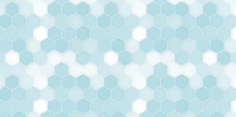 Abstract White Hexagonal Background. Luxury White pattern. Vector Illustration. 3D Futuristic abstract honeycomb mosaic blue background. geometric