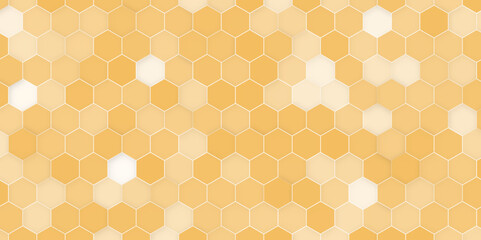 Yellow and white mosaic honeycomb marble image. Beautiful hexagon tile wall marble background.