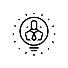 Black line icon for skill 