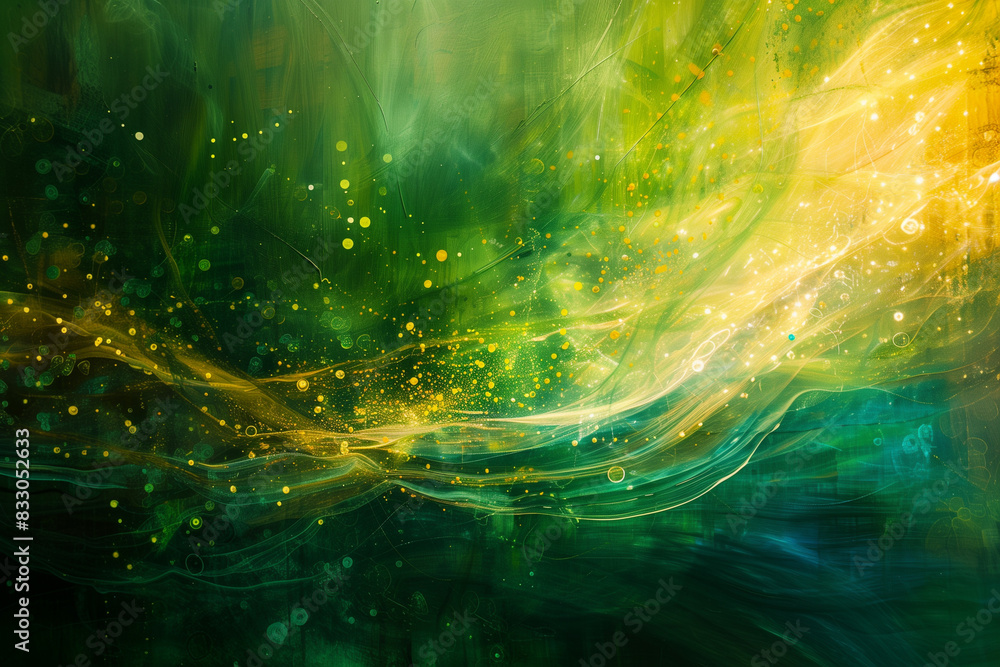 Poster immerse yourself in the enchanting allure of luminous reveries, where abstract light patterns elegan