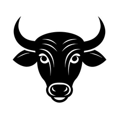 Buffalo head silhouette vector illustration