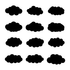 cloud icon set vector collection