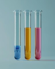 Test Tube side view laboratory glassware theme Triadic Color Scheme