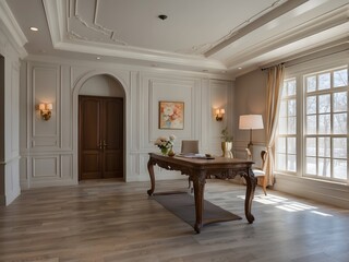 Fototapeta premium living room interior design with furniture