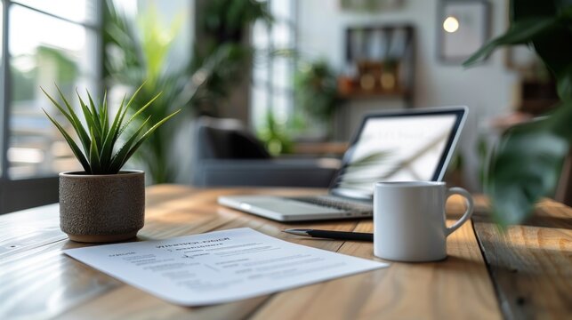 Craft a professional mockup for a resume template that stands out with clean typography and strategic use of white space for maximum readability.