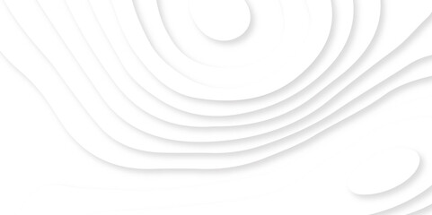 Topographic canyon geometric map relief texture with curved layers and shadow. minimal topography map light element shadow landscape. Vector abstract white paper cut banner. Abstract background vector