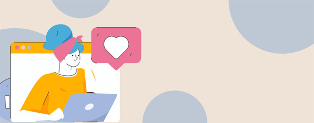 Flat vector illustration of business people operating work scene
