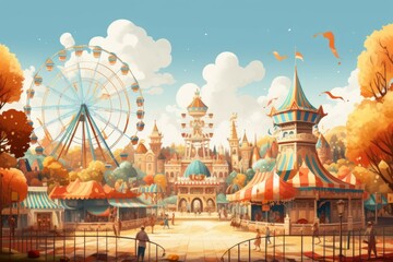 Obraz premium Autumn fairs - Generative AI