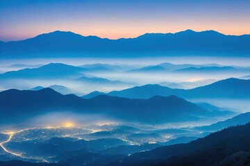 Fototapeta premium mountains in the fog