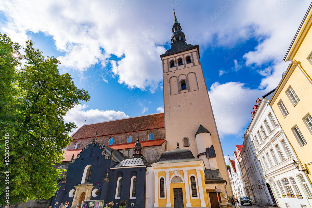 Wall mural st. nicholas church and niguliste museum in tallinn, estonia