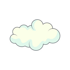 Cute Cartoon Clouds Isolated on White Background. Illustration Design.