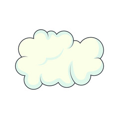 Cute Cartoon Clouds Isolated on White Background. Illustration Design.