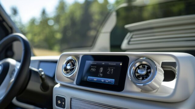 The climate control systems managed in a luxury van