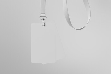 Realistic ID Card Mockup with blank photo