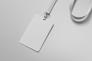 Realistic ID Card Mockup with blank photo