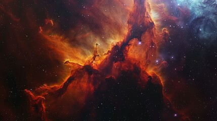 Fototapeta premium Deep Space Beauty: Astronaut on a Spacewalk