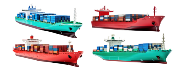 cargo container png on transparent background