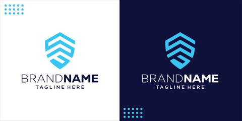 Creative FS Shield logo, Design Inspiration, Illustration, Vector