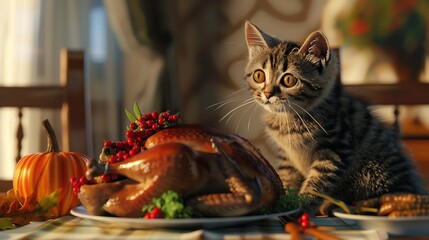 AI Generative Images: Cute Cat Sitting

