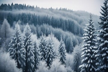 Obraz premium snow covered trees