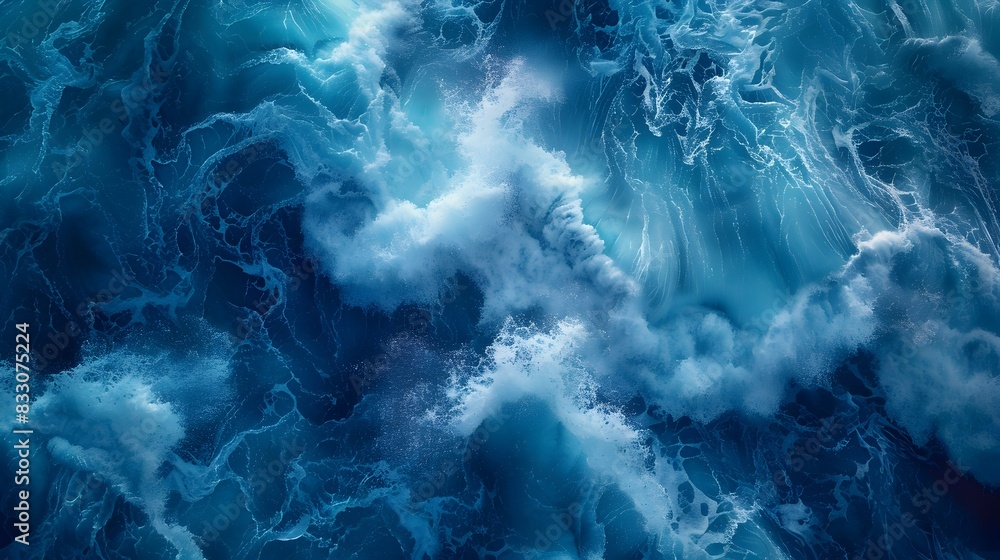Poster mesmerizing oceanic currents dynamic fluid abstractions of marine ecosystems