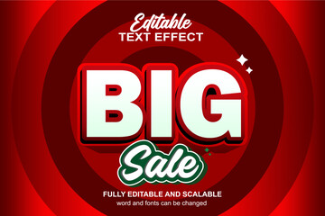BIG SALE  3D EDITABLE  TEXT EFFECT VECKTOR FILE