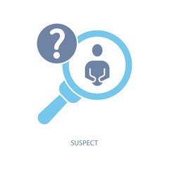 suspect concept line icon. Simple element illustration. suspect concept outline symbol design.