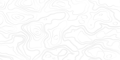 Topographic map seamless pattern isolated on gray background. Modern design with White background with topographic wavy pattern. Vector illustration.