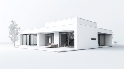 white house with windows