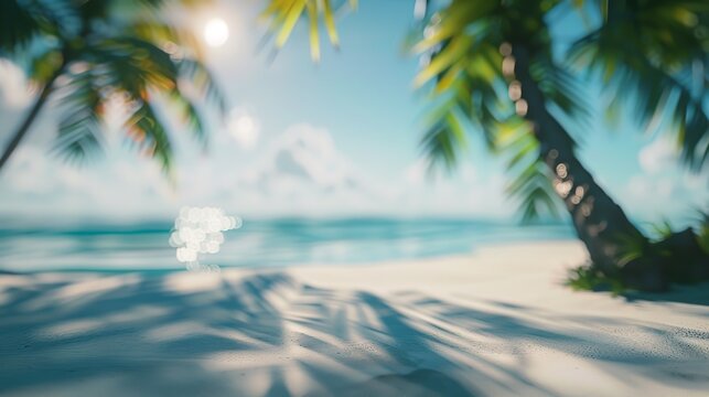 Blurred Tropical Beach Background: Summer Vibes

