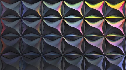 seamless pattern, dark grey and rainbow geometric design with a subtle gradient in the background