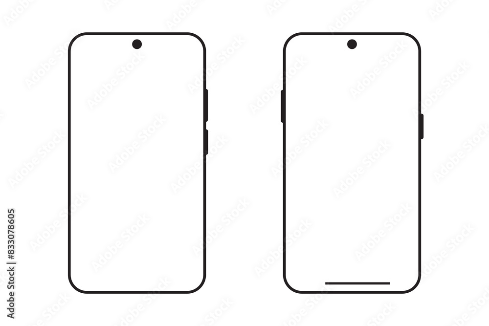 Poster mobile rotation icon set. device rotate symbol for apps and website, transparent vector illustration