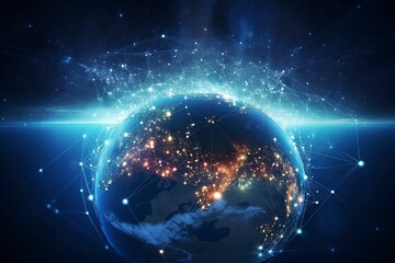 Obraz premium blue planet earth, generative ai