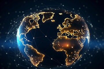Fototapeta premium blue planet earth, generative ai