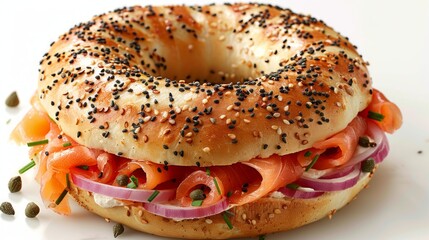 "New York's best bagel, lox, and schmear. Made with fresh, high-quality ingredients and served on a toasted bagel. The perfect breakfast or lunch for any New Yorker on the go."